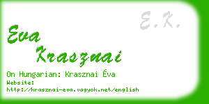 eva krasznai business card