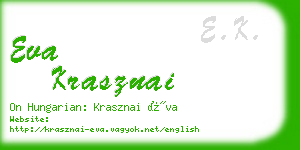 eva krasznai business card